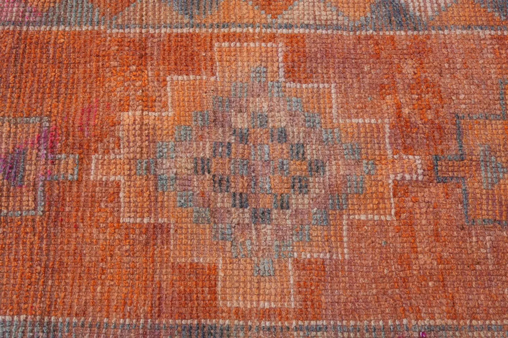 Vintage Turkish Runner Rug 2.3 x 11.6 ft