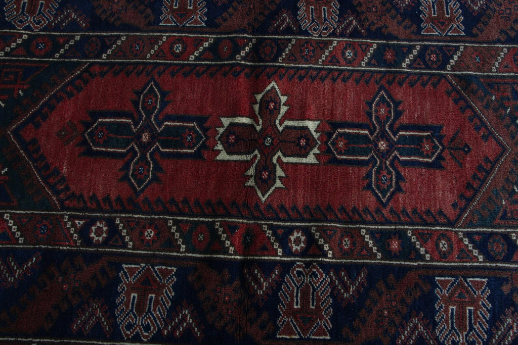 Vintage Turkish Accent Area rug 3.8 x 6.6 ft