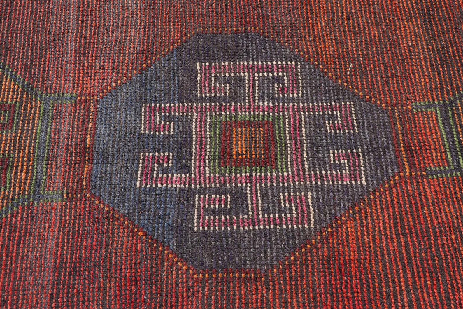 Vintage Turkish Runner Rug 3 x 9.2 ft