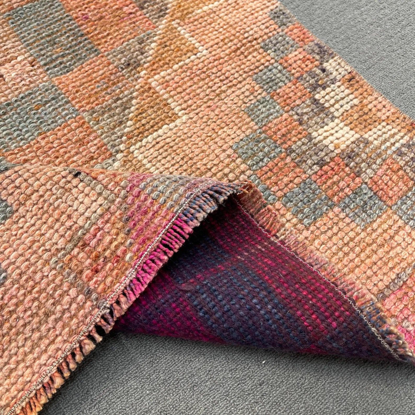 Vintage Turkish Runner Rug 2.6 x 8.1 ft