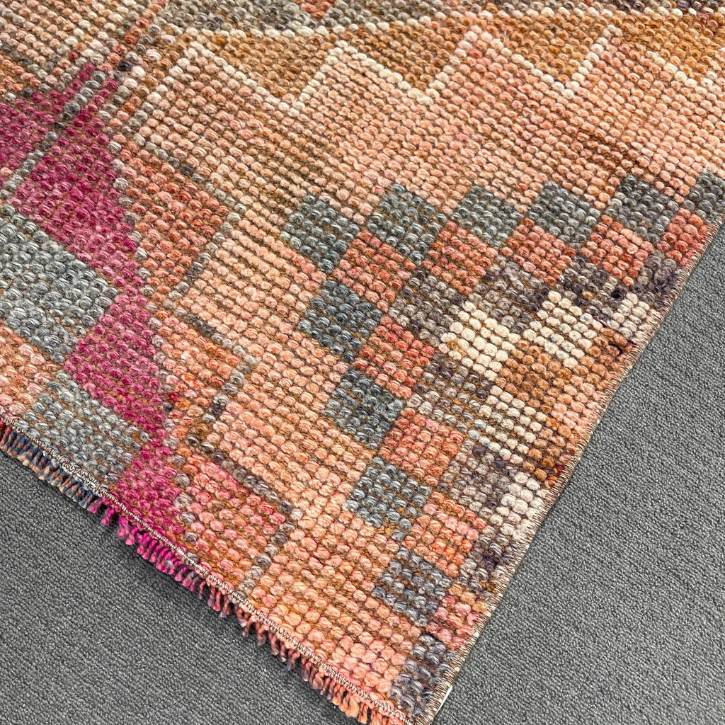 Vintage Turkish Runner Rug 2.6 x 8.1 ft