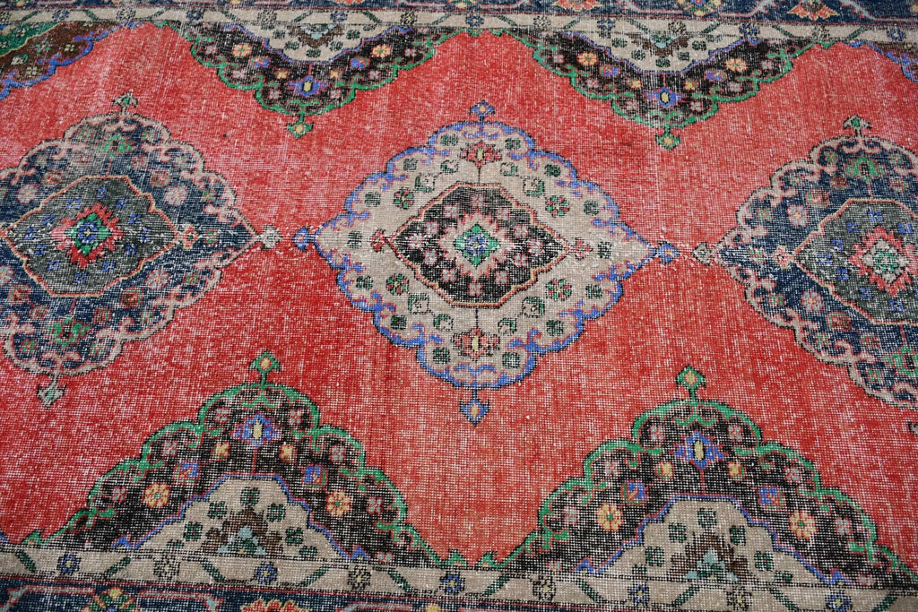 XL Vintage Turkish Accent Area rug 4.7 x 11.1 ft
