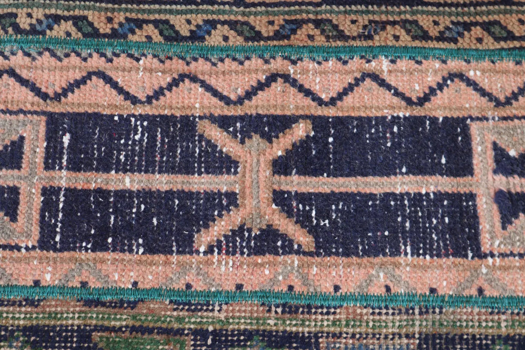 Vintage Turkish Runner Rug 2.4 x 5 ft