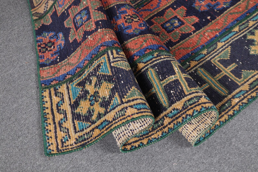 Vintage Turkish Runner Rug 2.3 x 5.3 ft