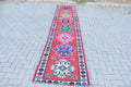 Vintage Turkish Runner Rug 2.7 x 13.4 ft