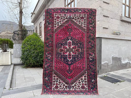 Vintage Persian Accent Area Rug 4.2 x 7 ft