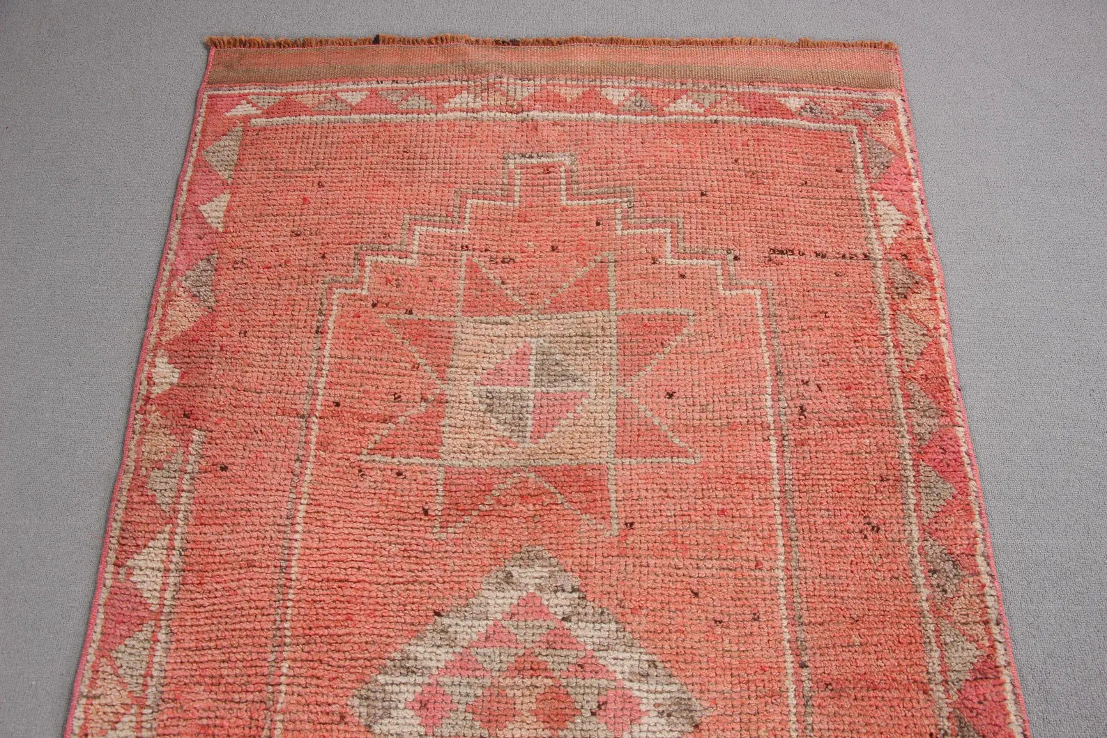 Vintage Turkish Runner Rug 3.2 x 12 ft