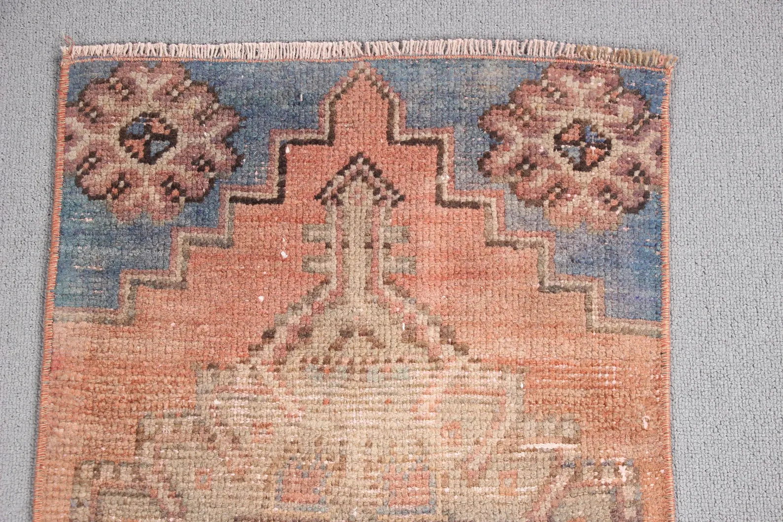 Vintage Turkish Mini Rug 1.4 x 2.5 ft