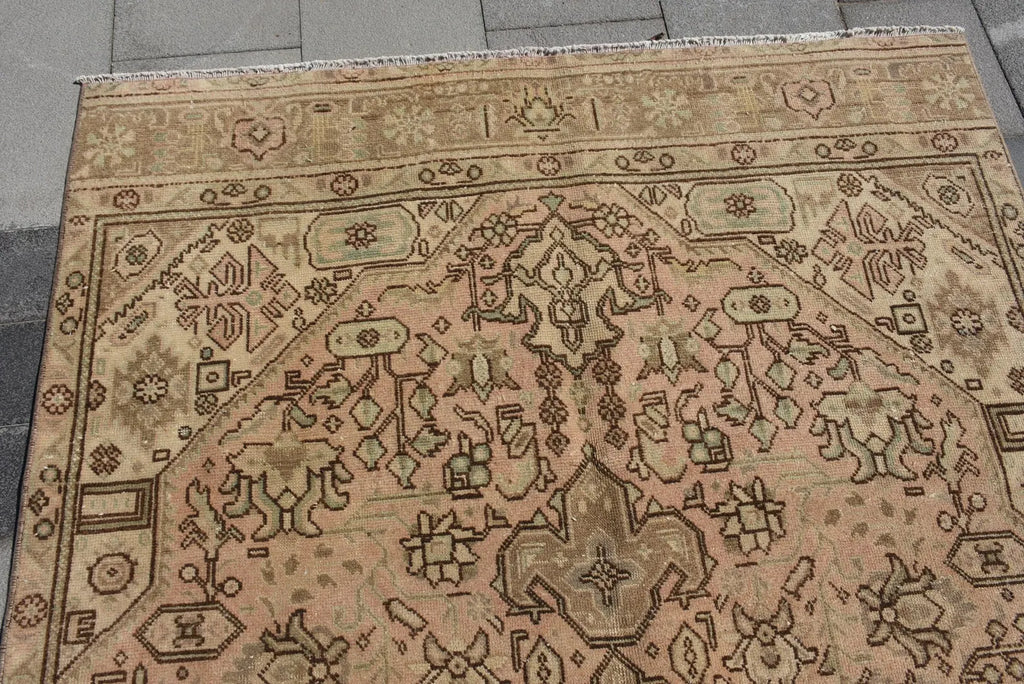 XL Vintage Persian Accent Area Rug 4.9 x 9.2 ft