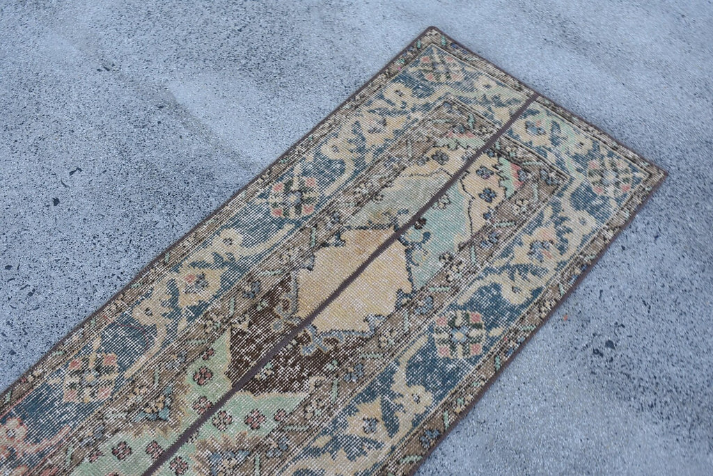 Vintage Turkish Runner Rug 1.7 x 4.7 ft