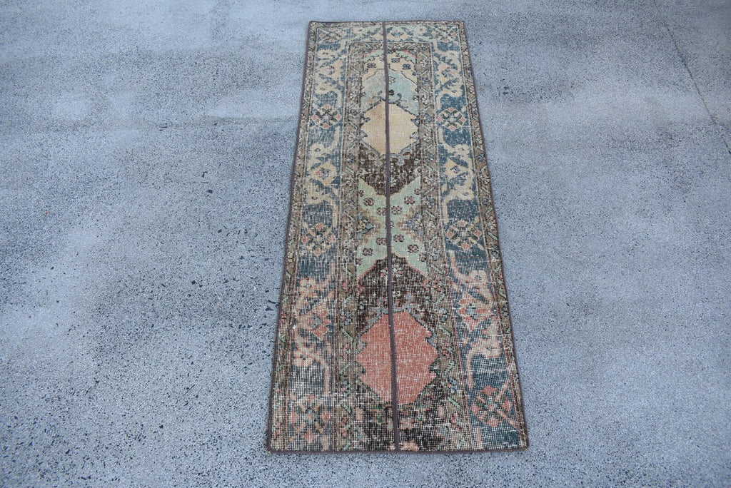 Vintage Turkish Runner Rug 1.7 x 4.7 ft