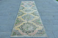 Vintage Turkish Runner Rug 3.6 x 11.2 ft