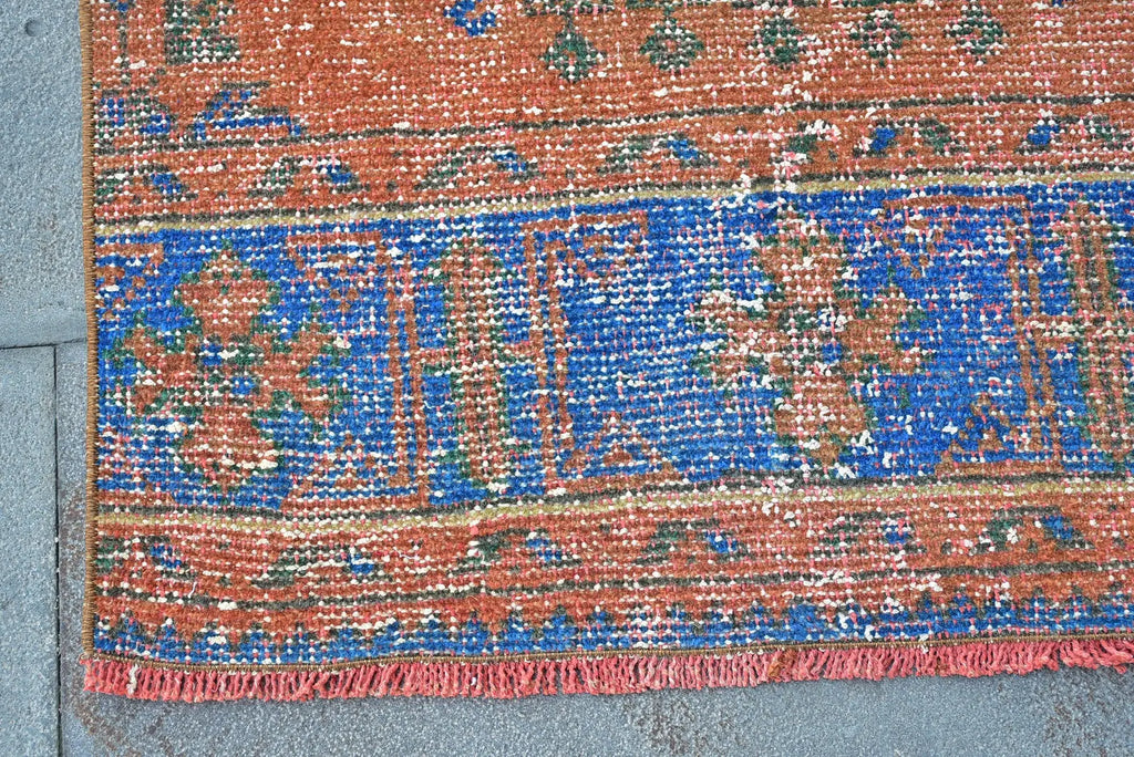 Vintage Turkish Runner Rug 2.6 x 11.4 ft