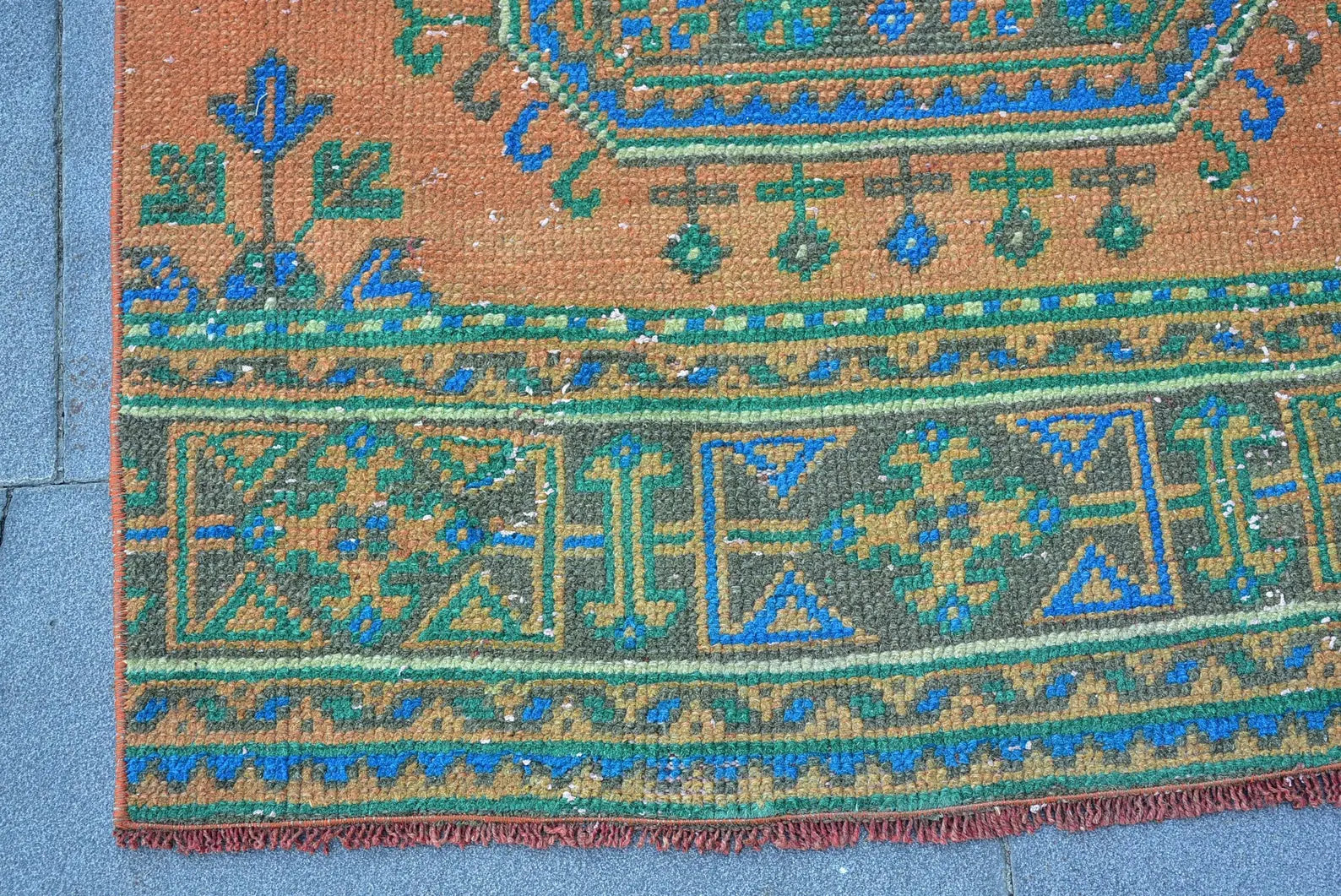 Vintage Turkish Runner Rug 2.8 x 10.8 ft