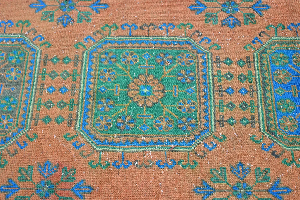 Vintage Turkish Runner Rug 2.8 x 10.8 ft