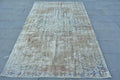 Vintage Turkish Accent Area rug 4.9 x 7.9 ft