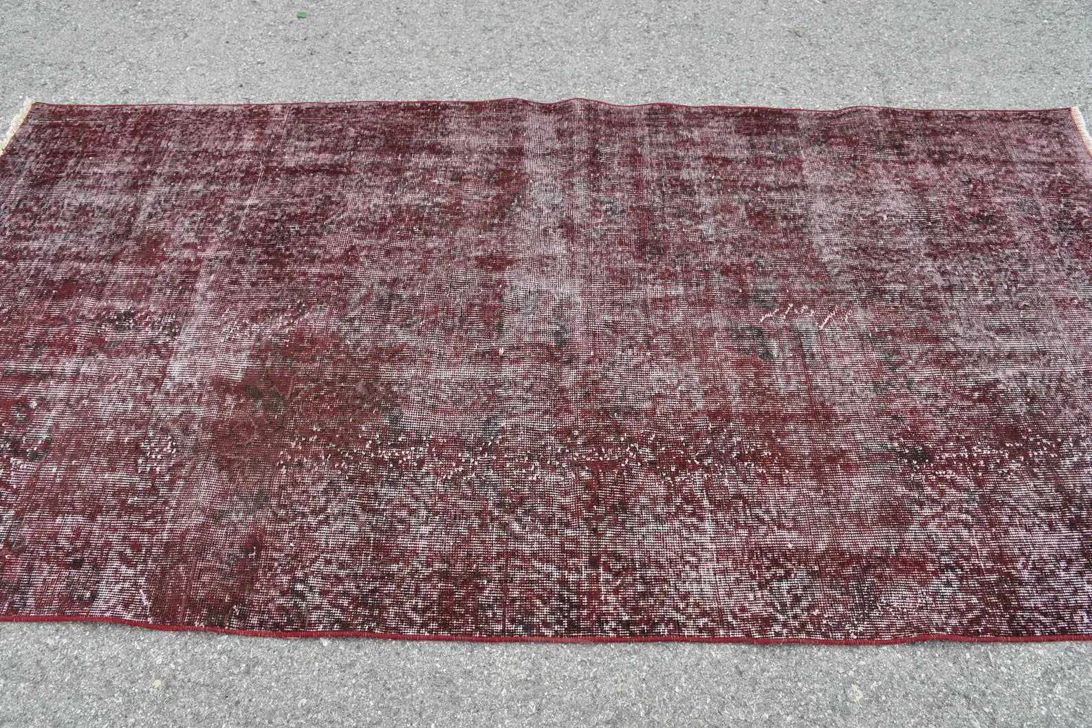 Vintage Turkish Accent Area rug 4.1 x 8.3 ft