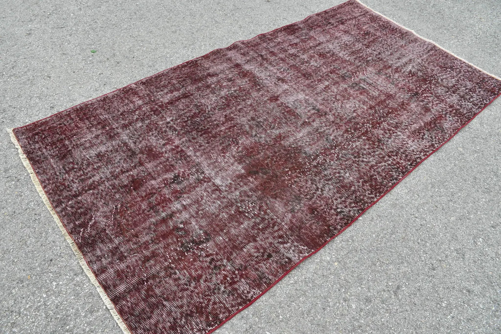 Vintage Turkish Accent Area rug 4.1 x 8.3 ft