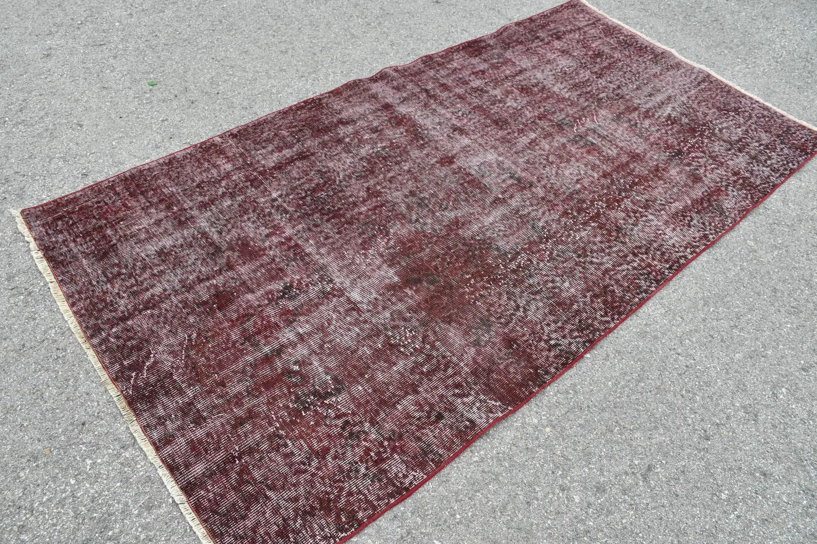 Vintage Turkish Accent Area rug 4.1 x 8.3 ft