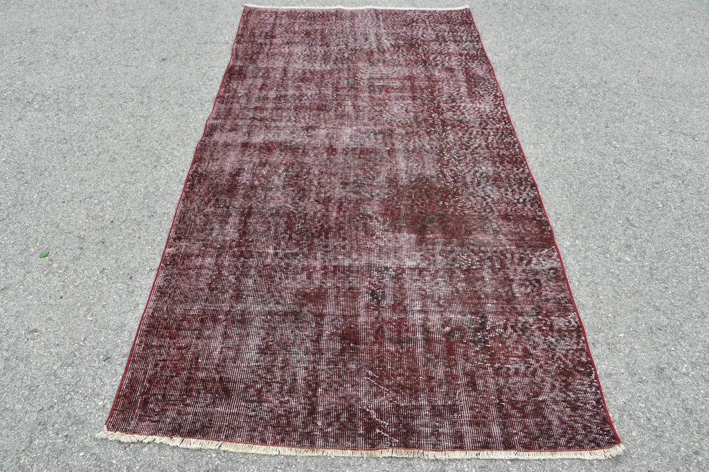 Vintage Turkish Accent Area rug 4.1 x 8.3 ft