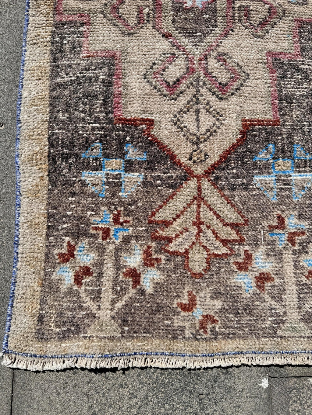 Vintage Turkish Mini Rug 1.6 x 3 ft