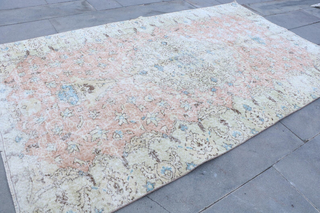 XL Vintage Turkish Accent Area Rug 4.5 x 7.5 ft