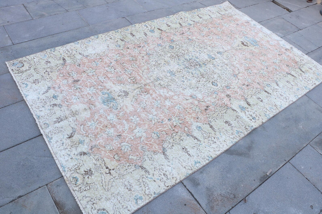 XL Vintage Turkish Accent Area Rug 4.5 x 7.5 ft