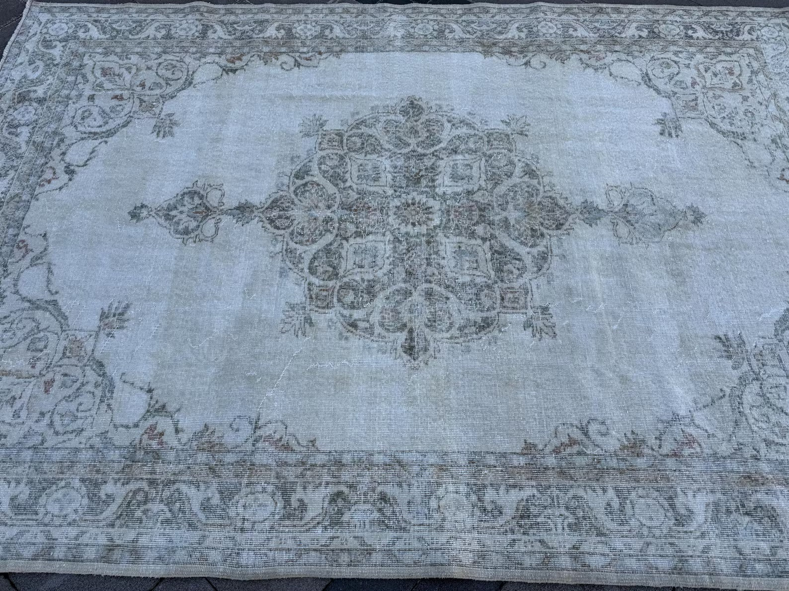 XL Vintage Turkish Accent Area Rug 7 x 10 ft