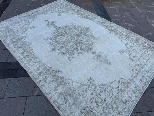 XL Vintage Turkish Accent Area Rug 7 x 10 ft