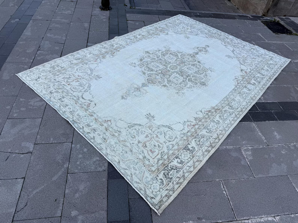 XL Vintage Turkish Accent Area Rug 7 x 10 ft