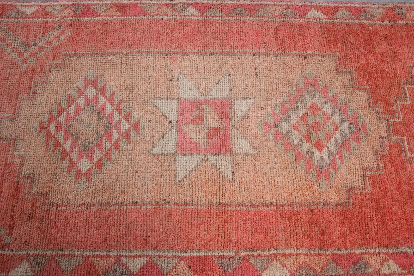 Vintage Turkish Runner Rug 3.2 x 12 ft
