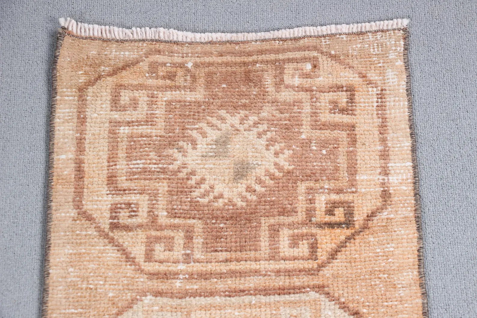 Vintage Turkish Mini Rug 1.2 x 2.8 ft