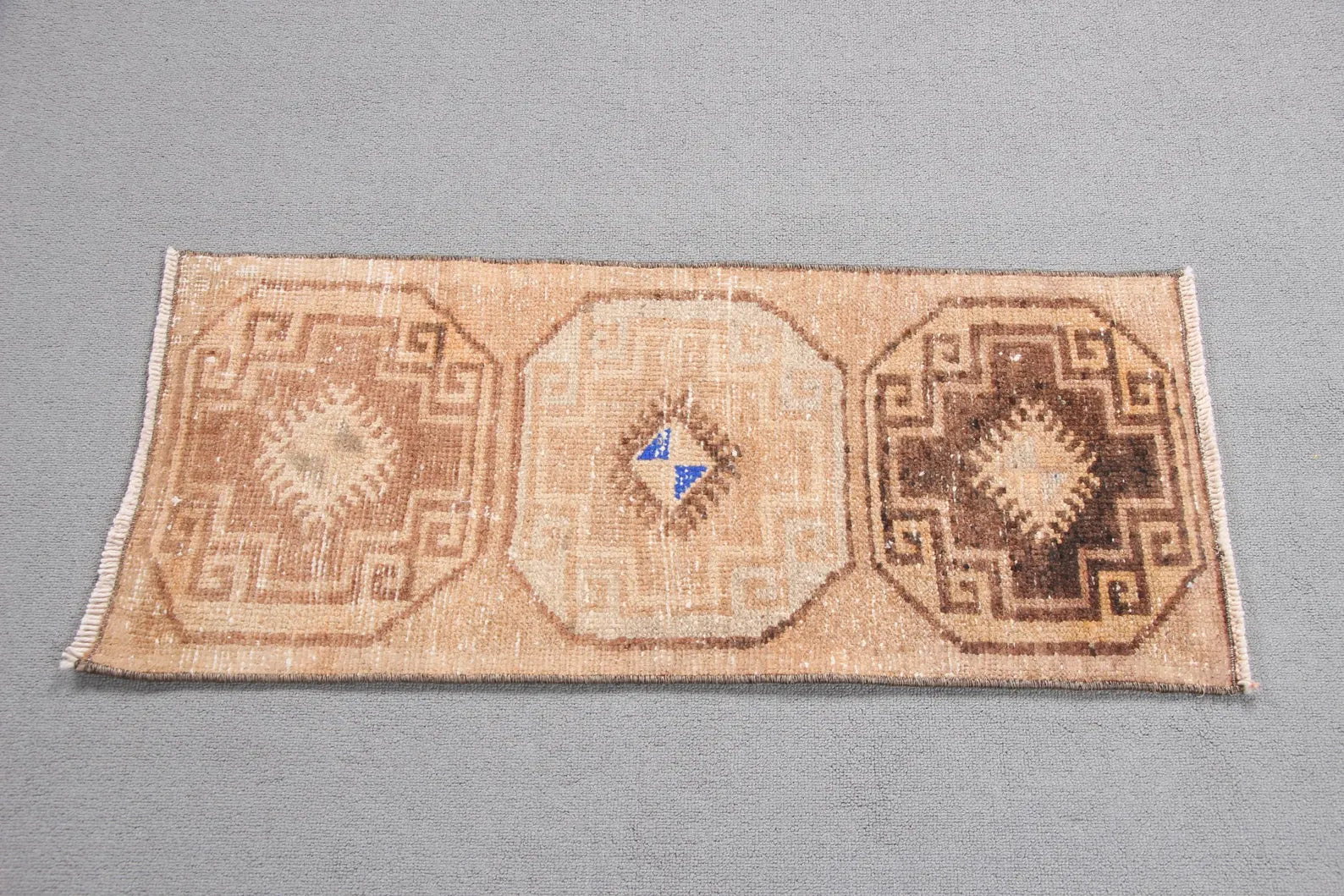 Vintage Turkish Mini Rug 1.2 x 2.8 ft