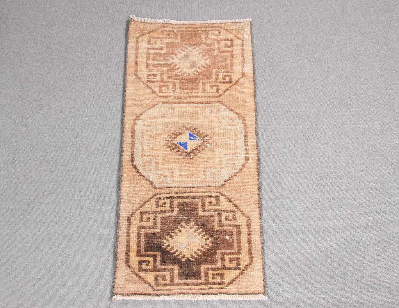 Vintage Turkish Mini Rug 1.2 x 2.8 ft