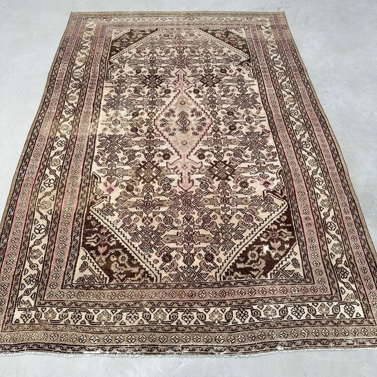 XL Vintage Persian Accent Area Rug 6.9 x 10.4 ft