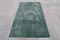 Vintage Turkish Accent Area rug 3.8 x 7.2 ft