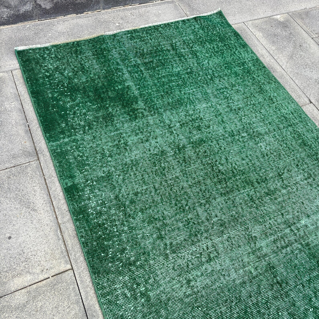 Vintage Turkish Accent Area rug 3.6 x 6.8 ft