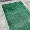 Vintage Turkish Accent Area rug 3.6 x 6.8 ft
