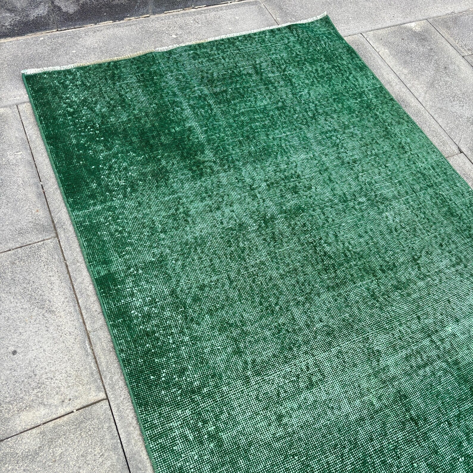 Vintage Turkish Accent Area rug 3.6 x 6.8 ft