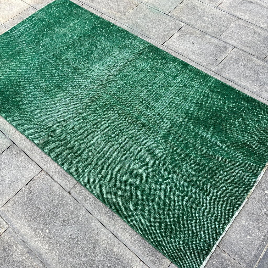 Vintage Turkish Accent Area rug 3.6 x 6.8 ft