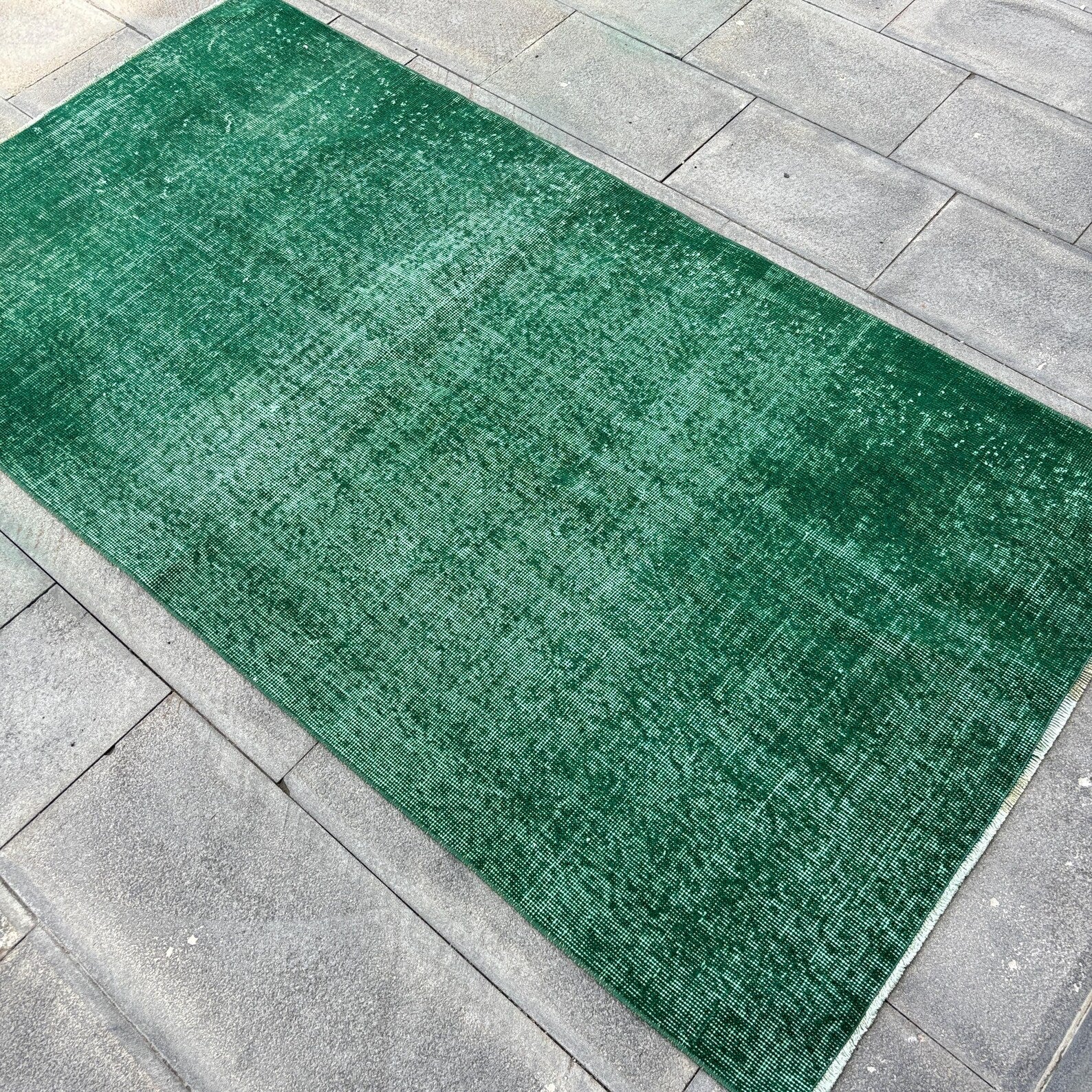 Vintage Turkish Accent Area rug 3.6 x 6.8 ft