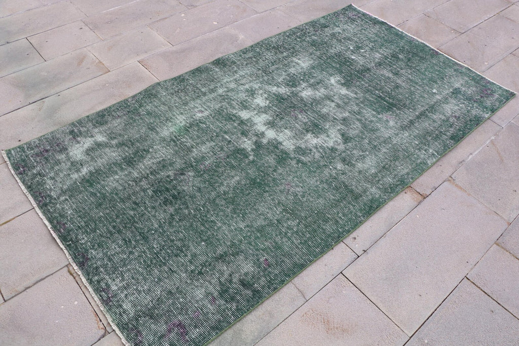 Vintage Turkish Accent Area rug 3.8 x 7.2 ft