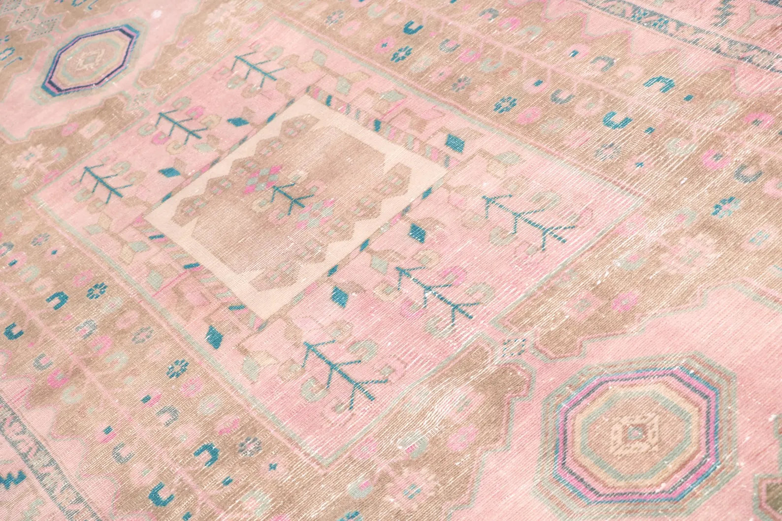 XL Vintage Persian Accent Area Rug 4.2 x 9.2 ft