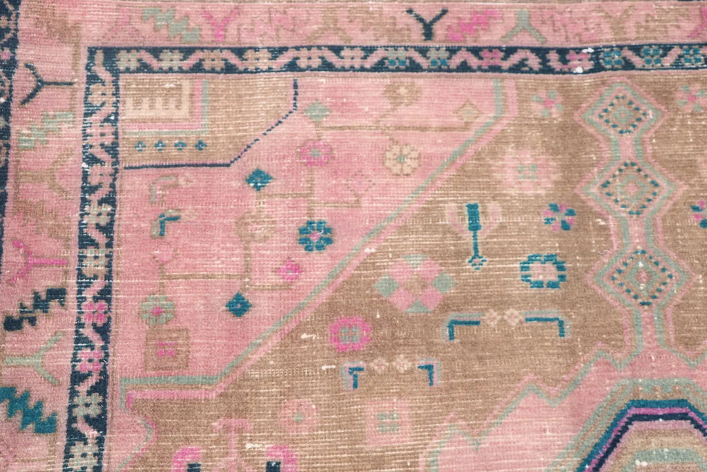 XL Vintage Persian Accent Area Rug 4.2 x 9.2 ft