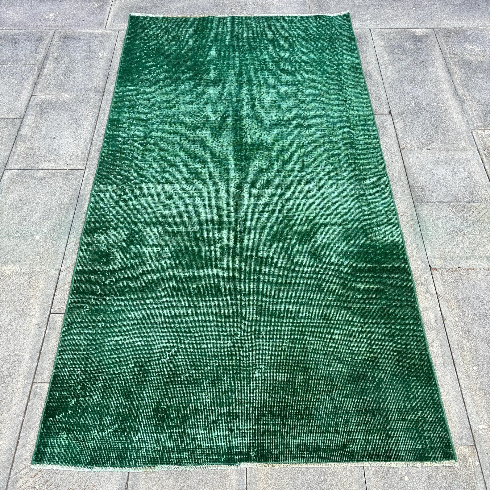Vintage Turkish Accent Area rug 3.6 x 6.8 ft