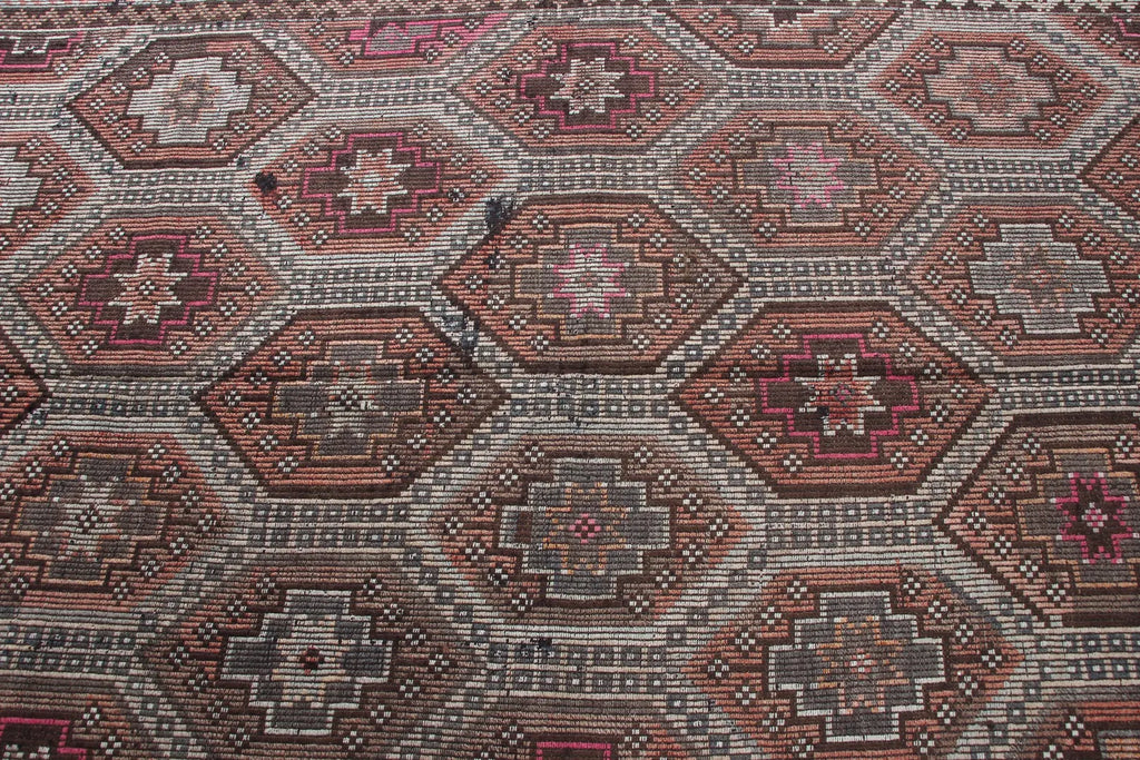 XL Vintage Turkish Accent Area Rug 5.2 x 9 ft