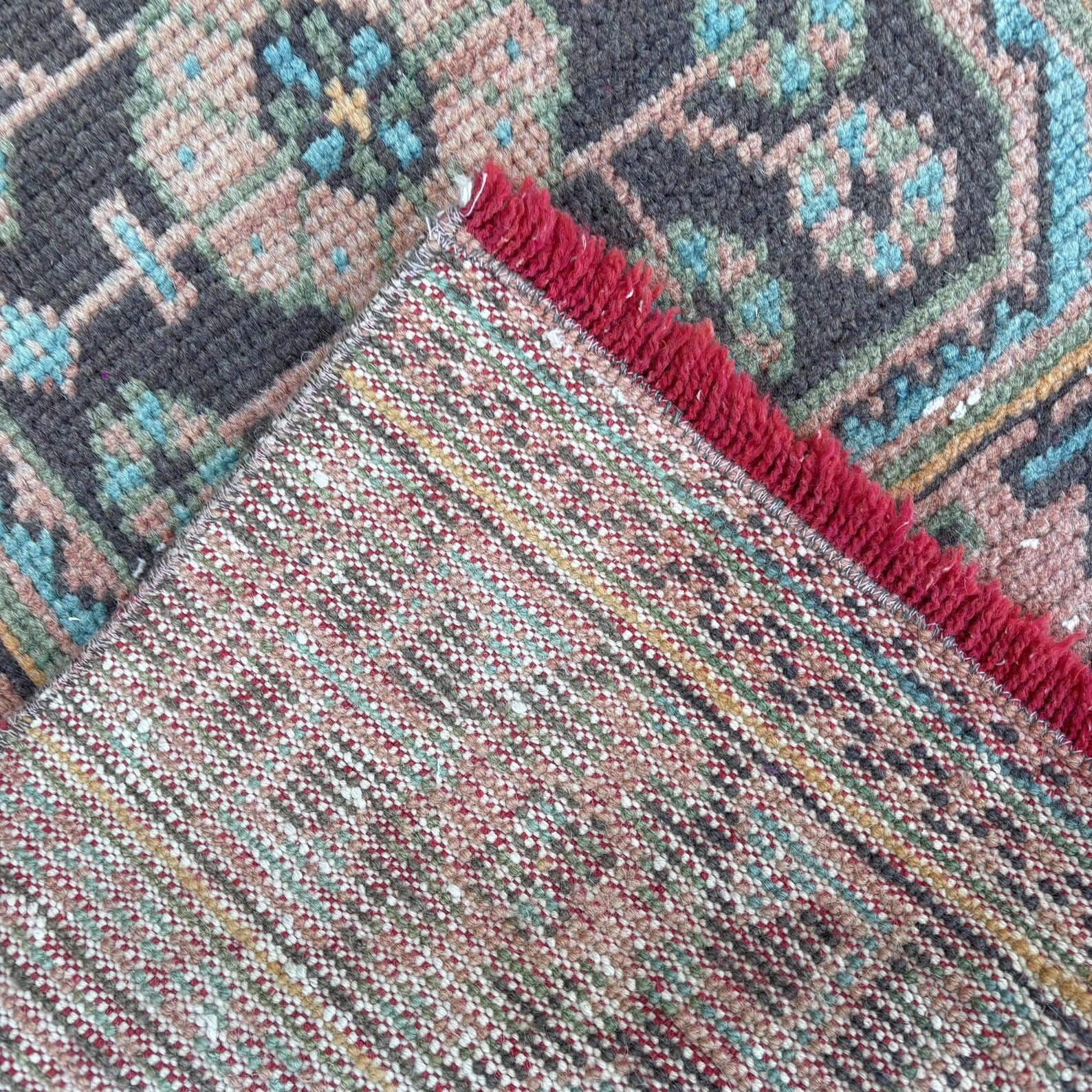 Vintage Turkish Runner Rug 2.6 x 11.3 ft