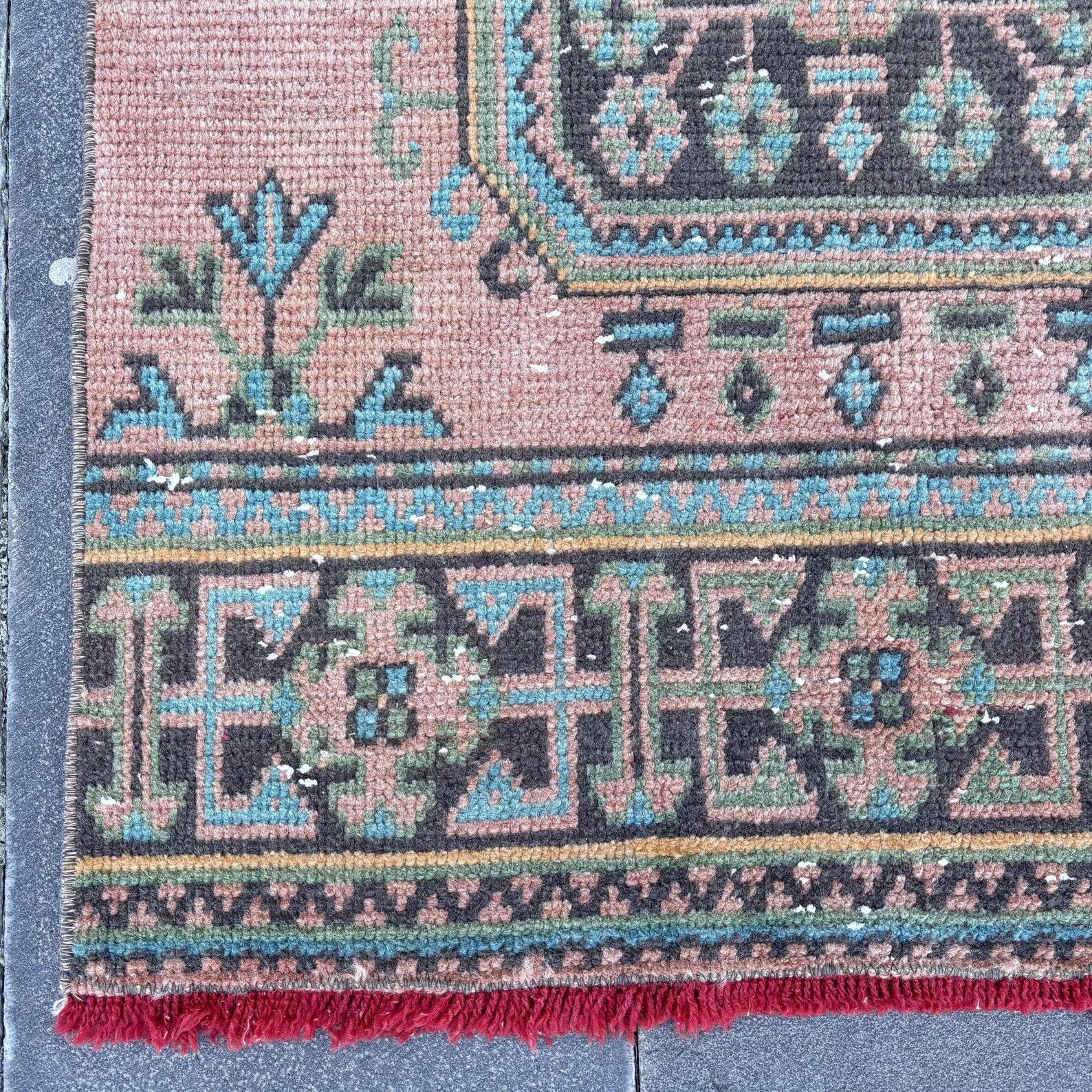 Vintage Turkish Runner Rug 2.6 x 11.3 ft