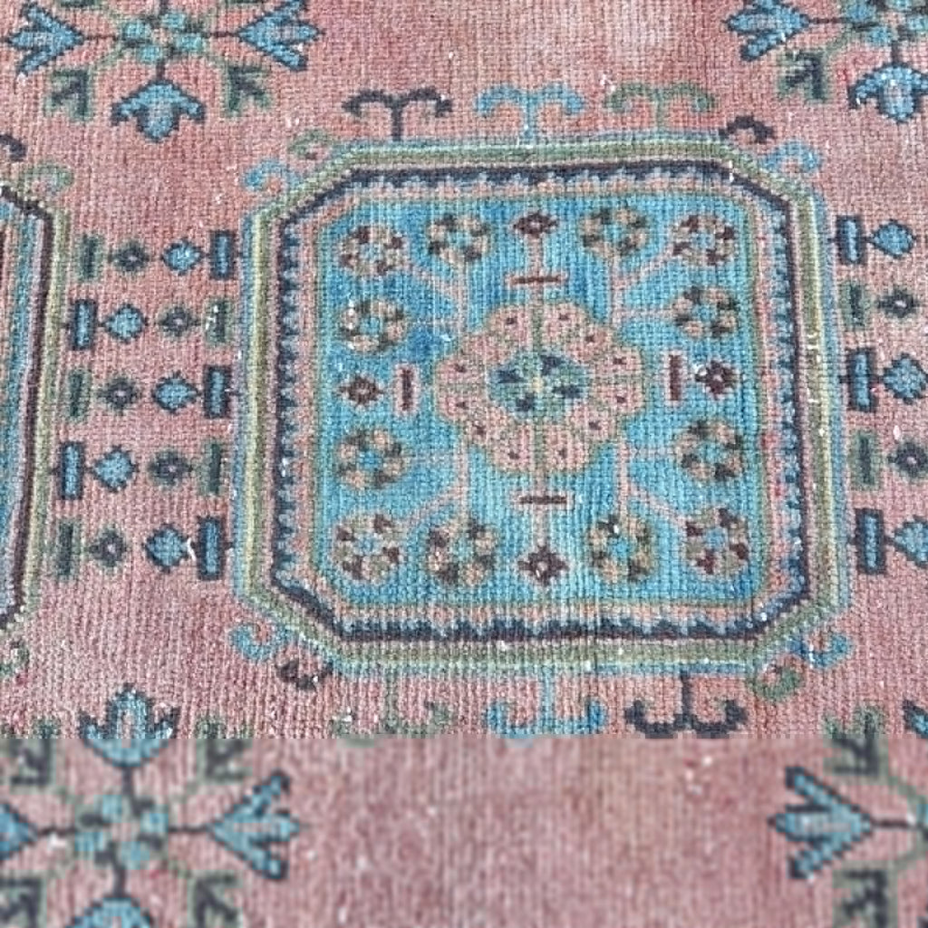 Vintage Turkish Runner Rug 2.6 x 11.3 ft