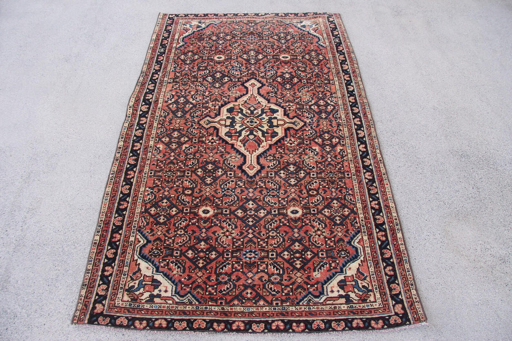 Vintage Persian Accent Area Rug 3.5 x 5.4 ft